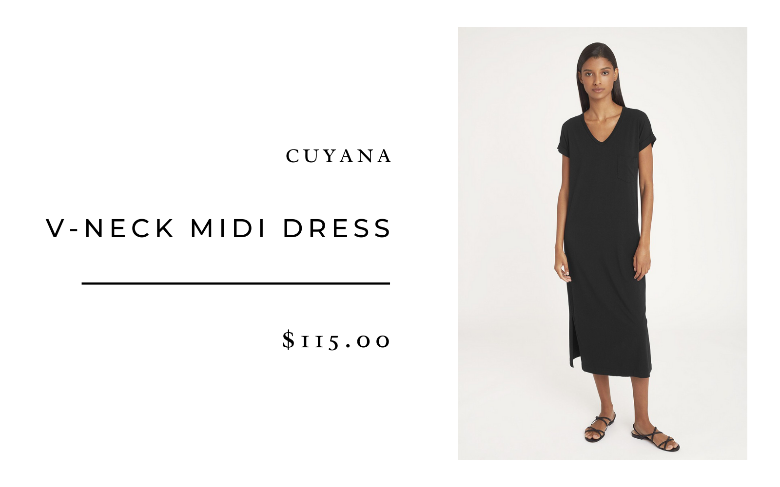 Cuyana V-Neck Midi Dress