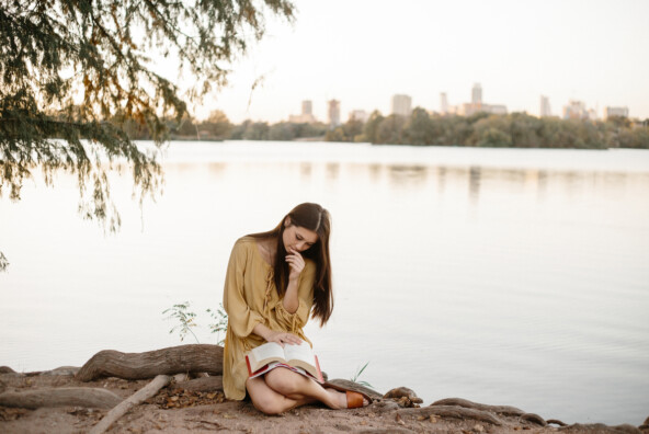 reading books by the lake, summer