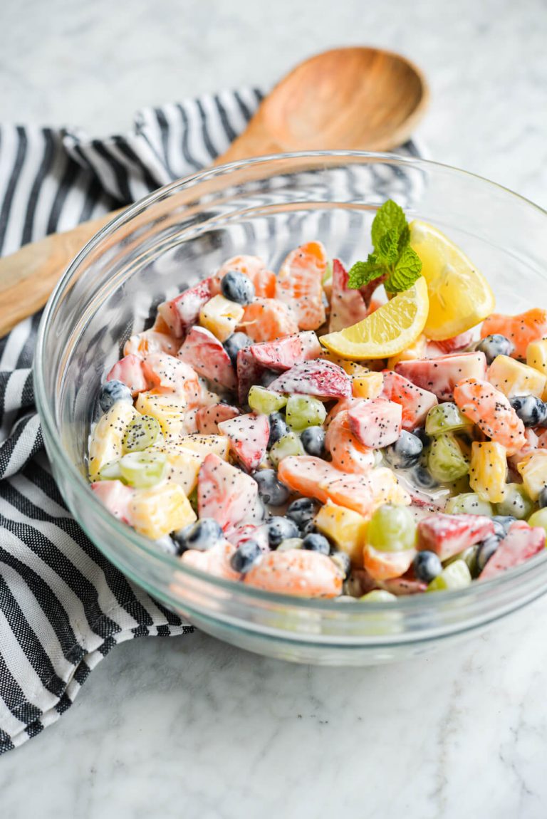 yogurt fruit salad fed and seasoned