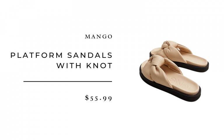 Mango platform sandals with knot