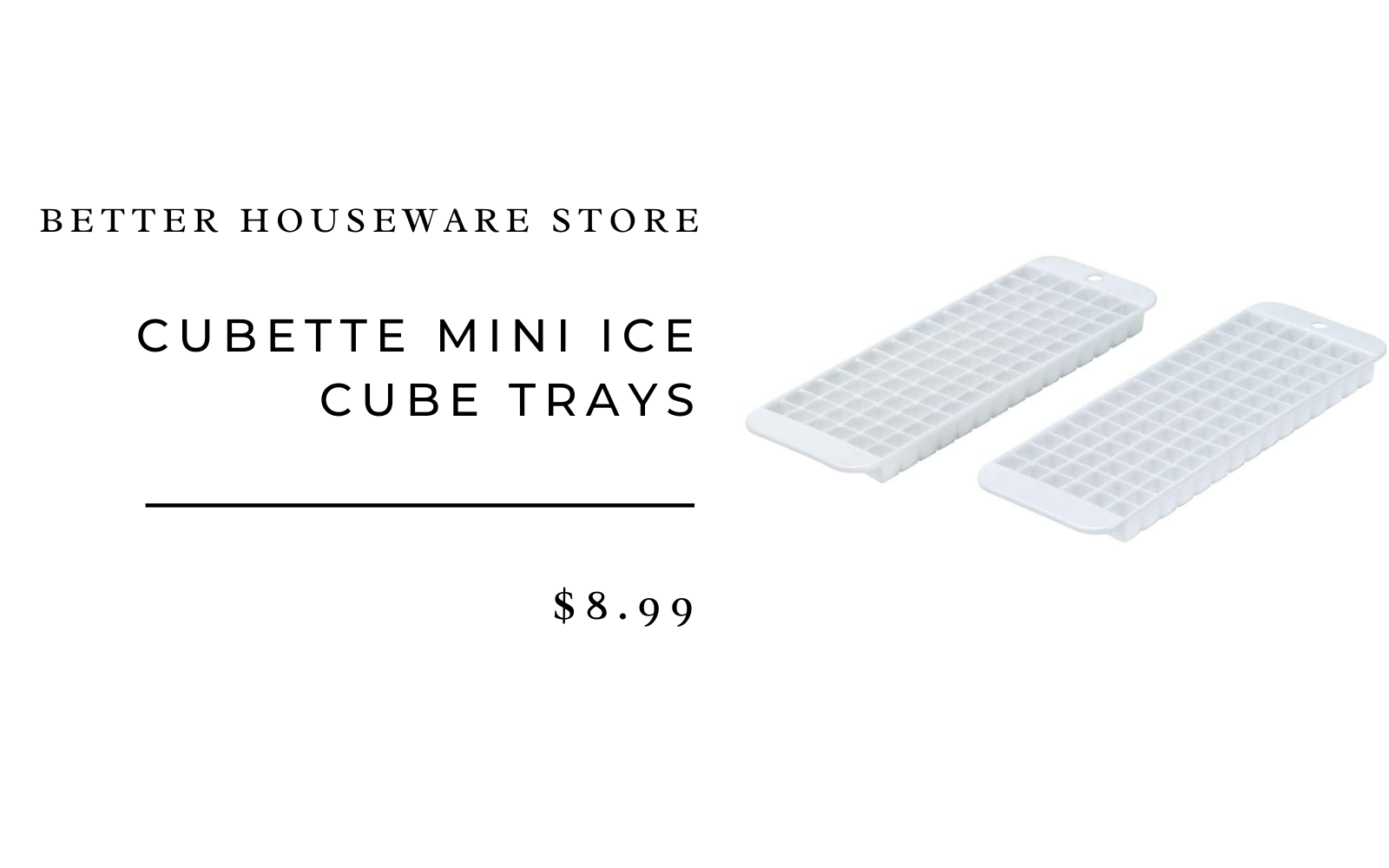 Cubette Mini Ice Cube Trays, Set of 2 