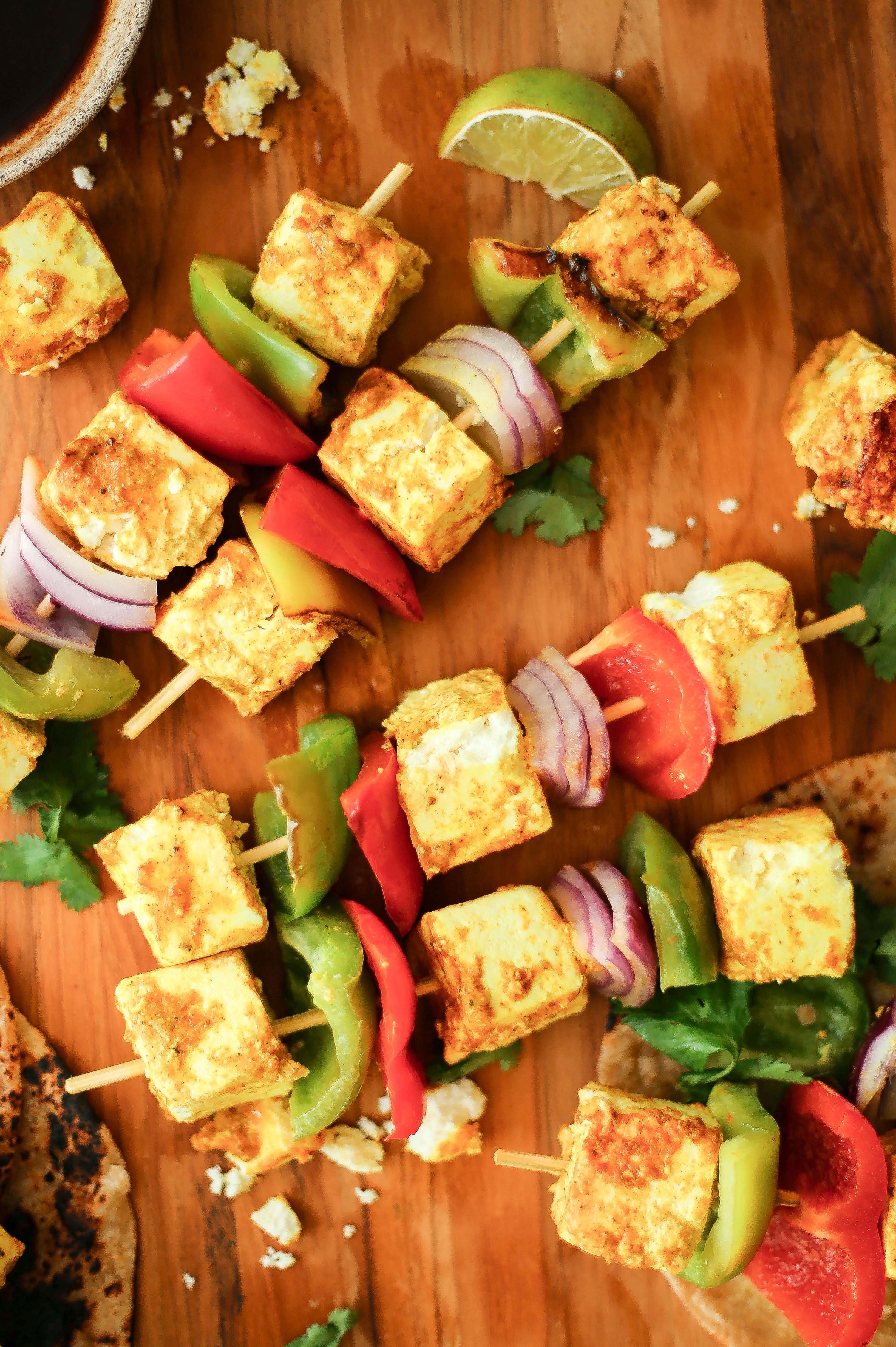 paneer tikka kebabs are the vegetarian side dish to bring to all your summer barbecues