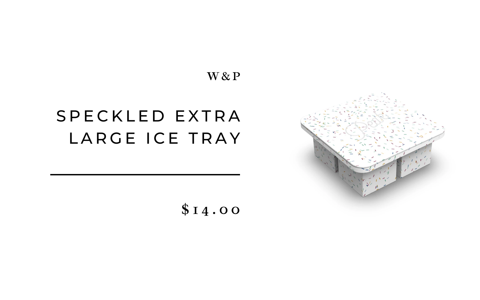 Peak Extra Large Ice Cube Tray: White