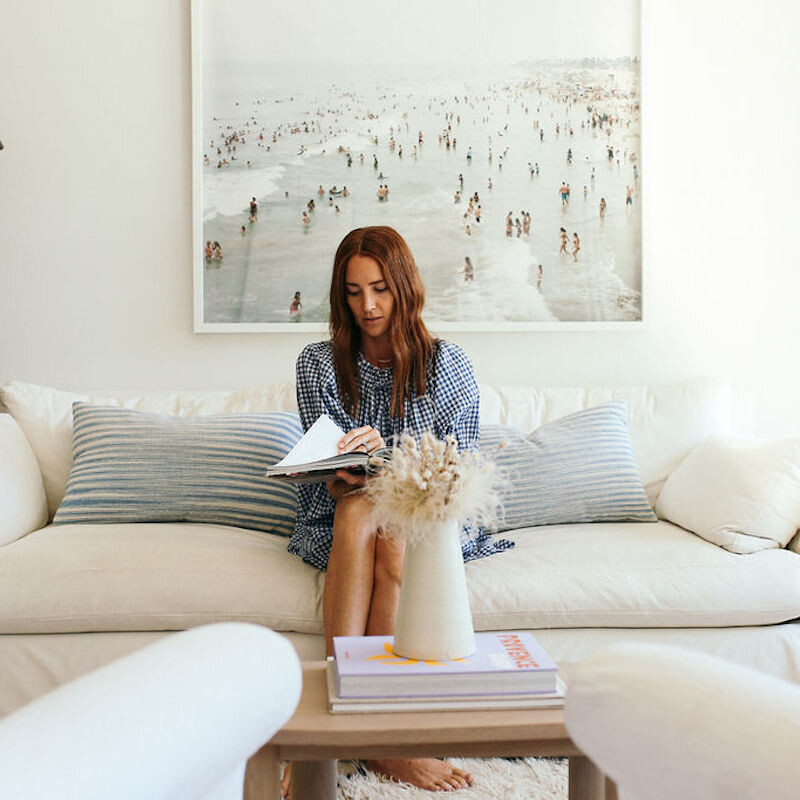 samantha wennerstrom, could i have that, california, reading, relaxing in living room on couch