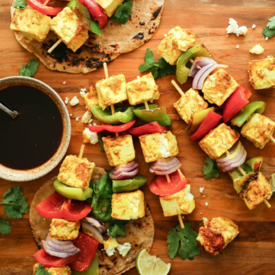 paneer tikka kebabs are the vegetarian side dish to bring to all your summer barbecues