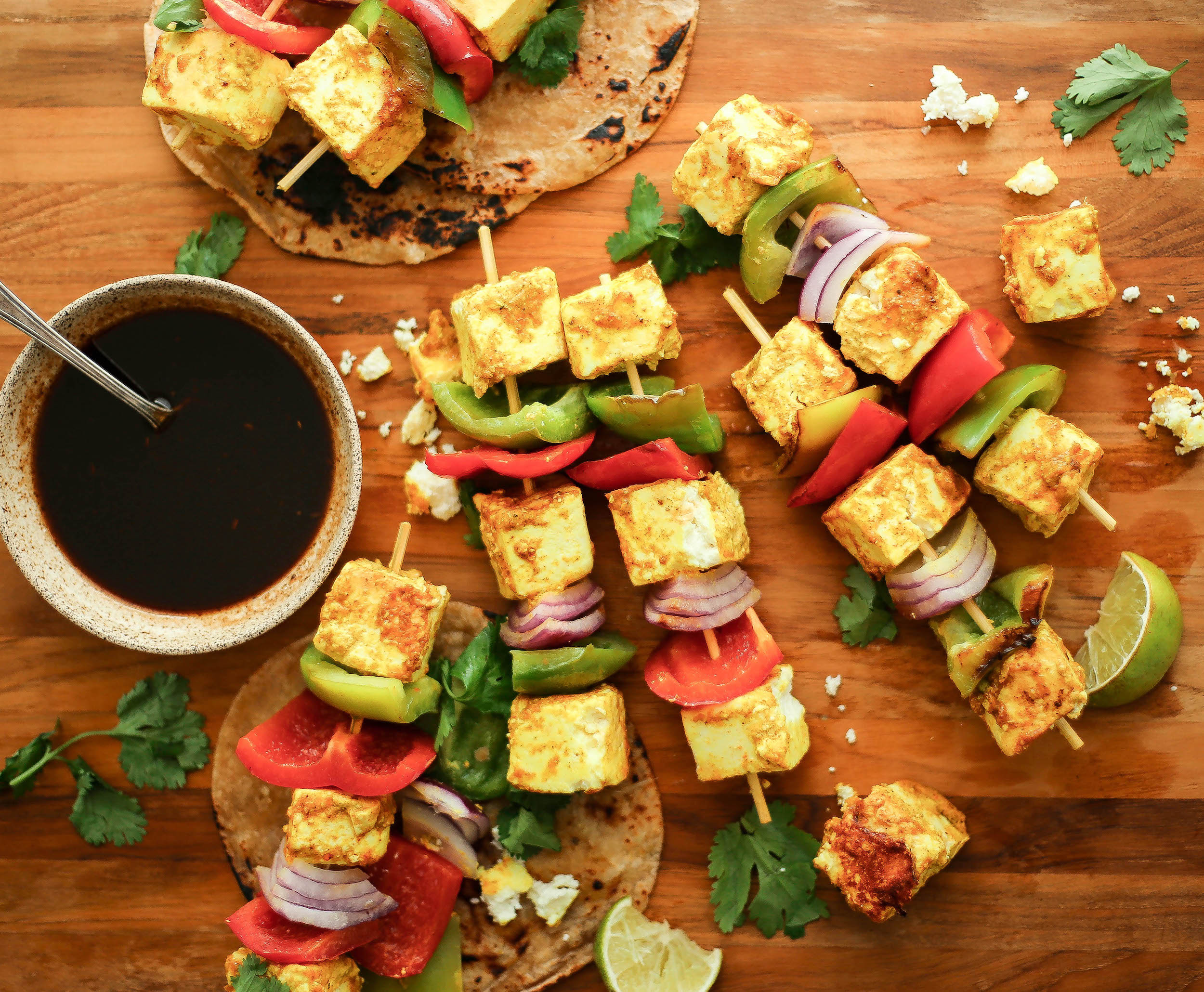 paneer tikka kebabs are the vegetarian side dish to bring to all your summer barbecues