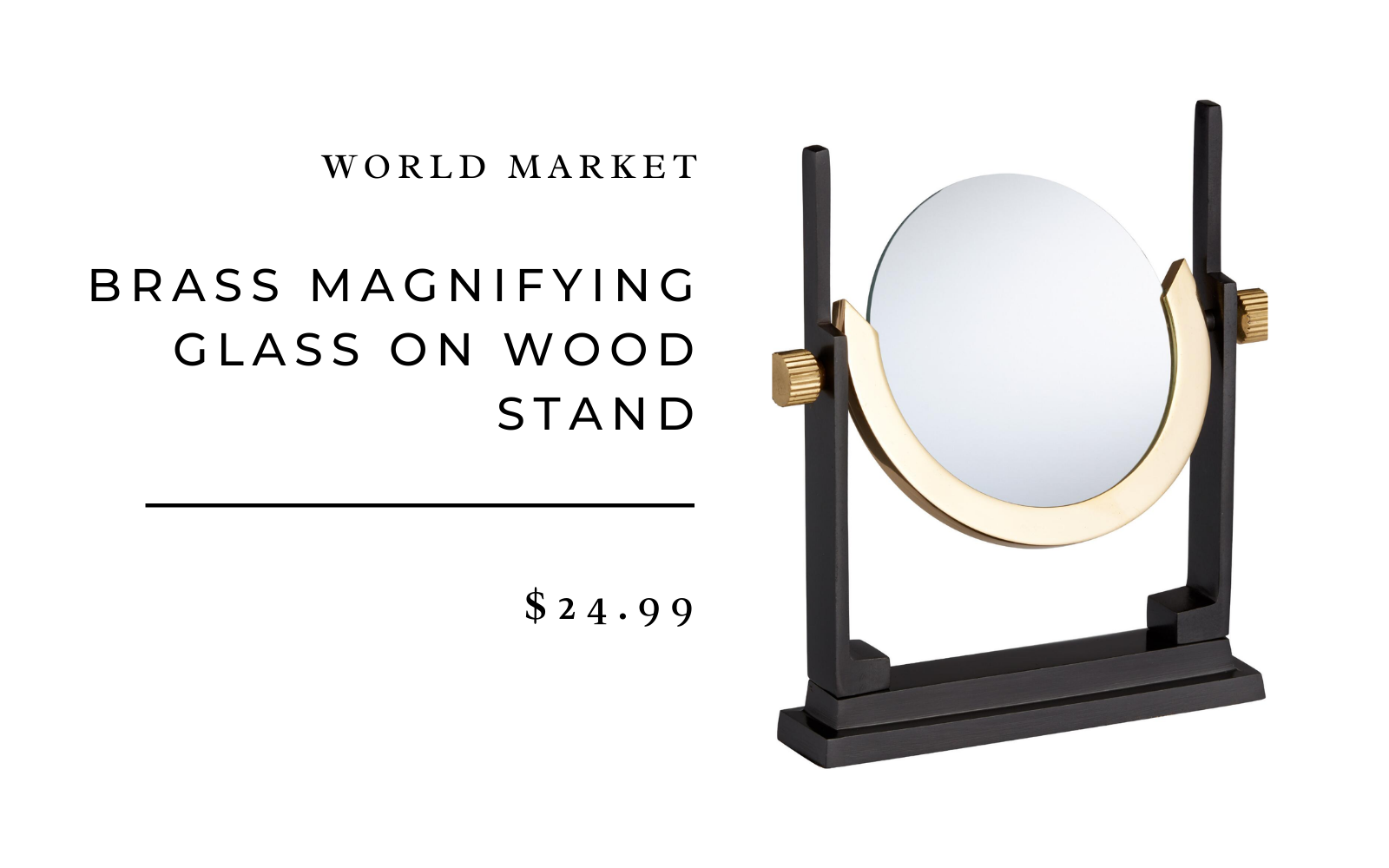 brass magnifying glass stand