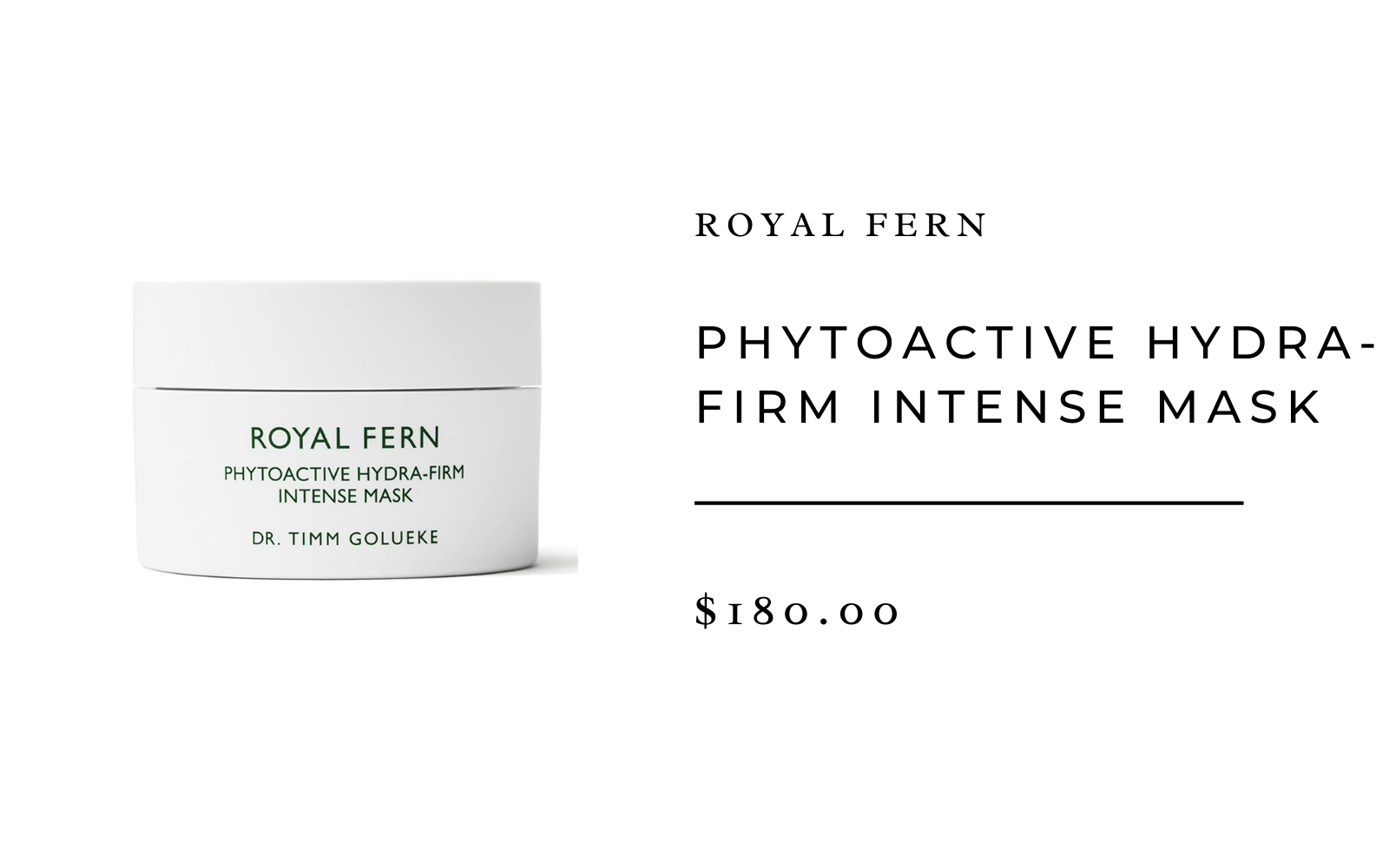 Royal Fern Phytoactive Hydra-Firm Intense Mask