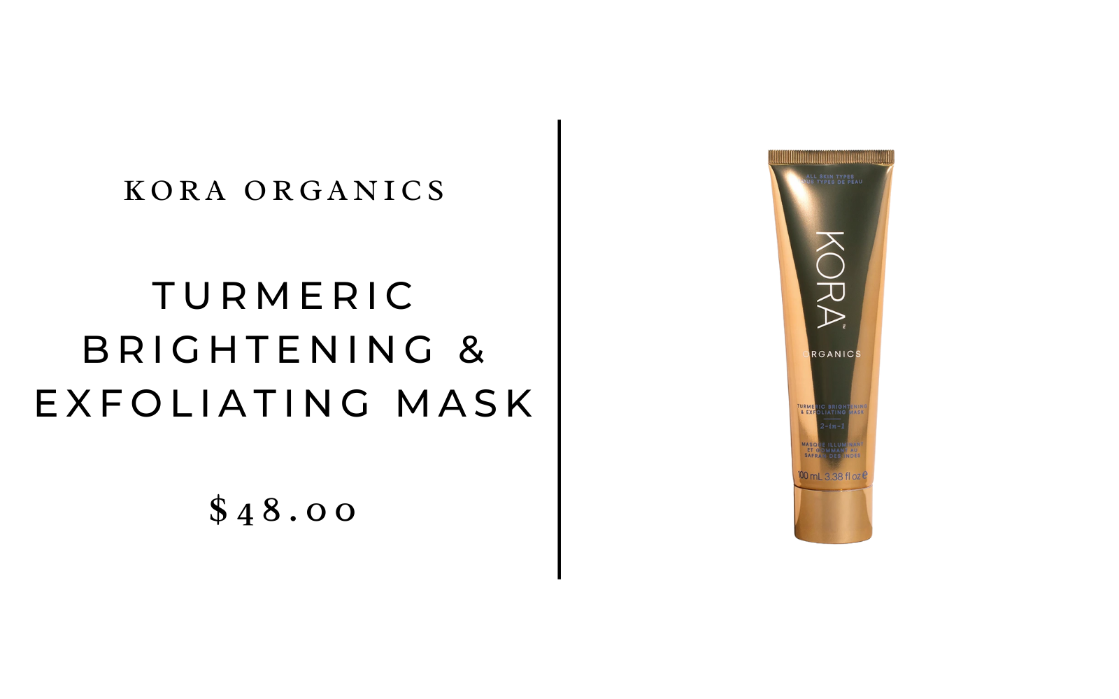 Kora Organics Turmeric Brightening & Exfoliating Mask