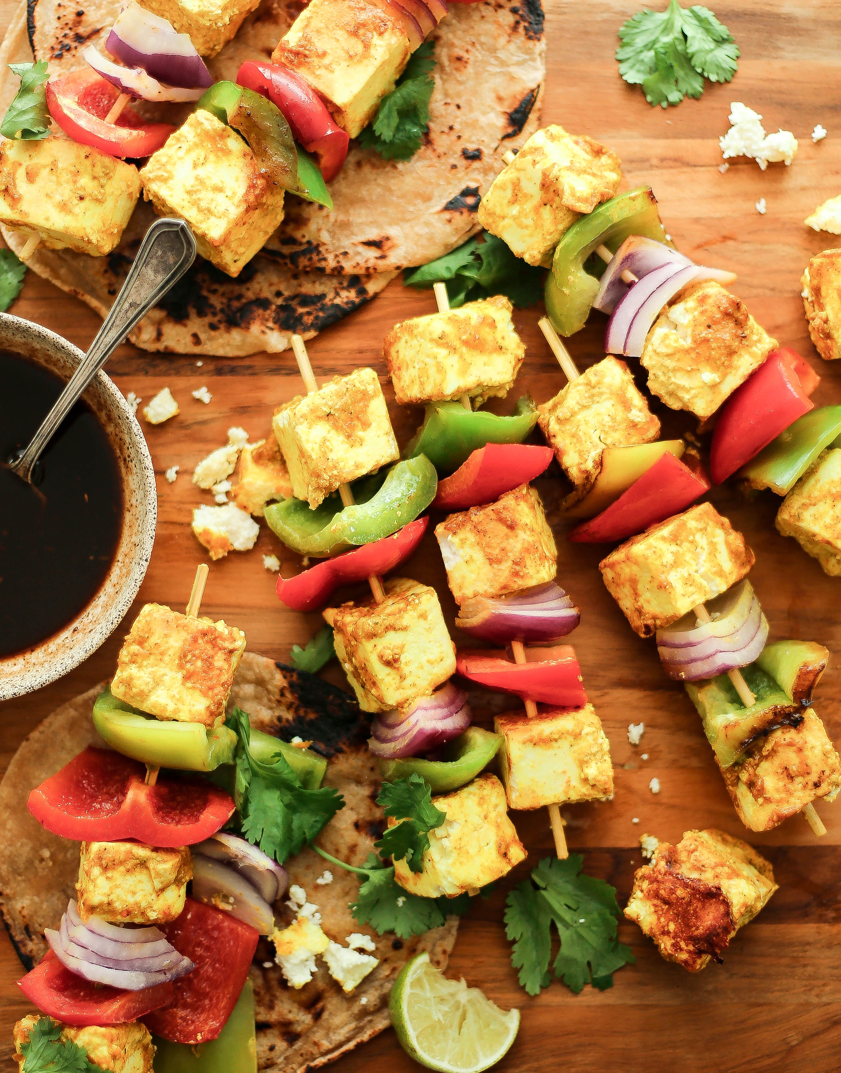 paneer tikka kebabs are the vegetarian side dish to bring to all your summer barbecues