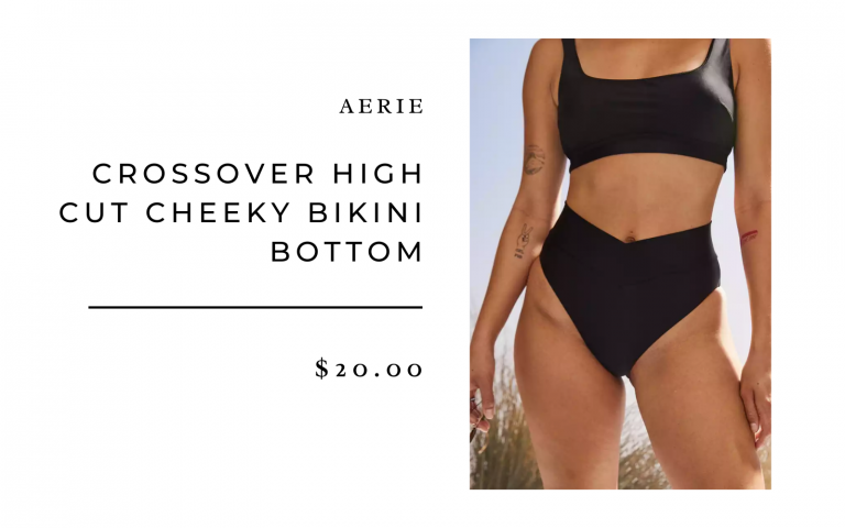 Aerie Crossover High Cut Cheeky Bikini Bottom