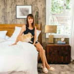 catt sadler's morning routine, bed, bedroom, dog, pet