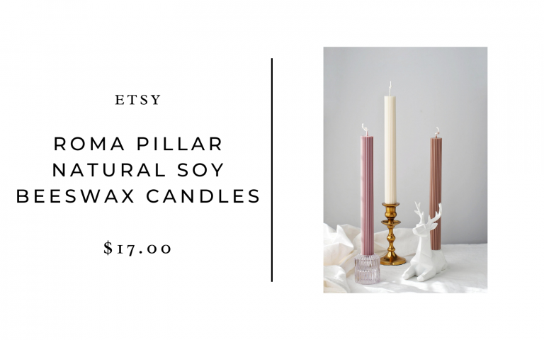 roman column soy bees natural wax candles