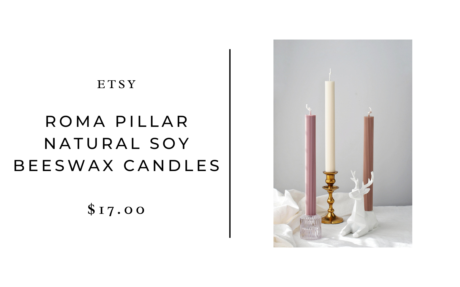 roma pillar natural soy beeswax candles