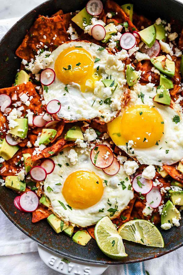 easy chilaquiles with eggs from foodie crush_quick healthy egg recipes