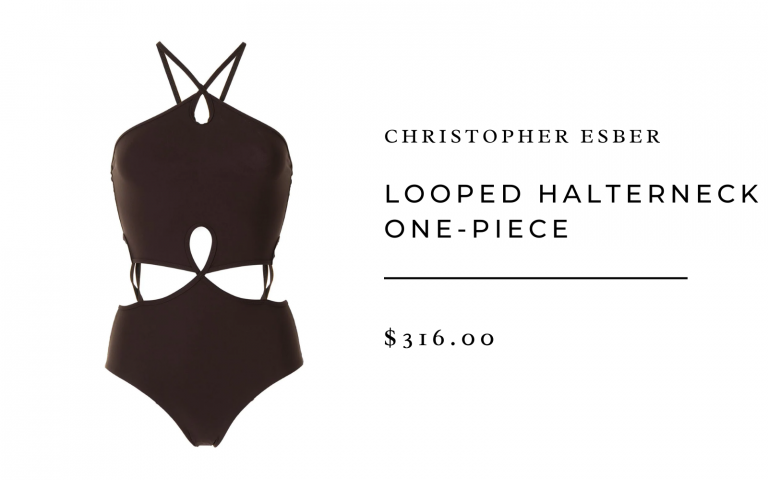 Christopher Esber halter neck one-piece with bow