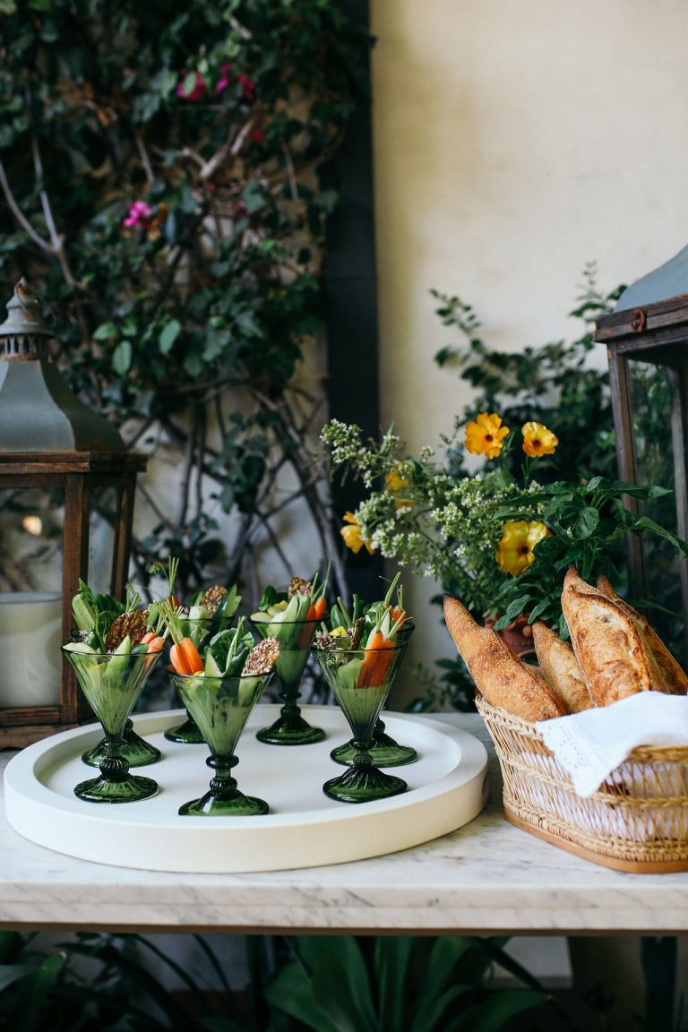 Valerie Rice dinner party, appetizer, crudité, veggies