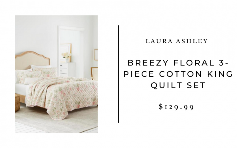 laura ashley floral quilt set