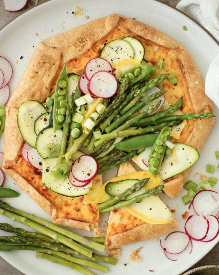 ricotta and cheddar summer vegetable cake