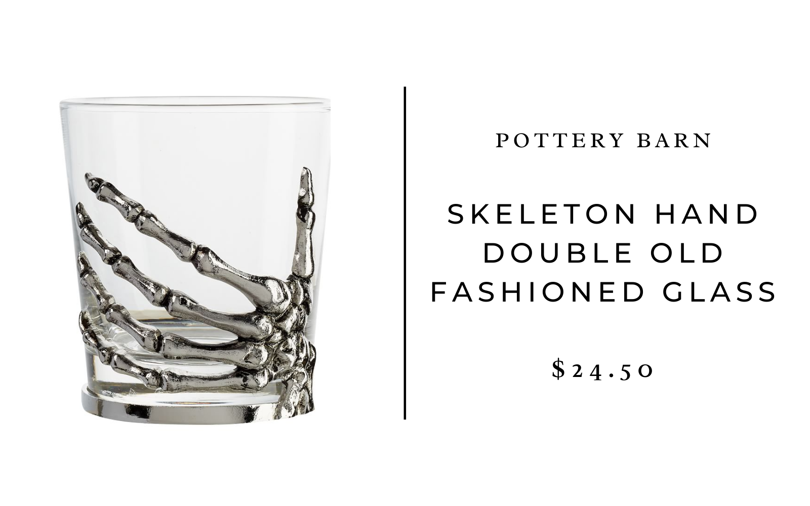pottery barn skeleton glasses