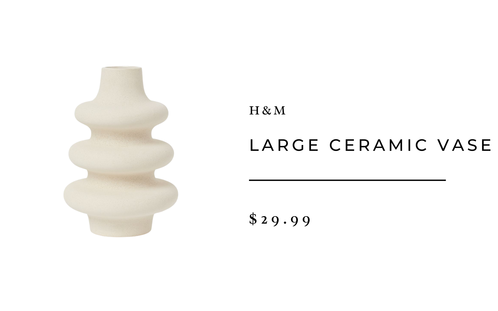 h&m ceramic vase