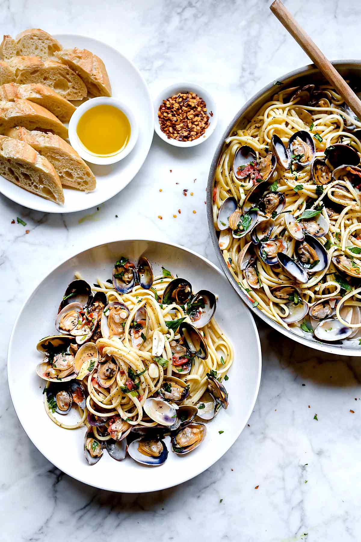 linguine and clams from foodie crush