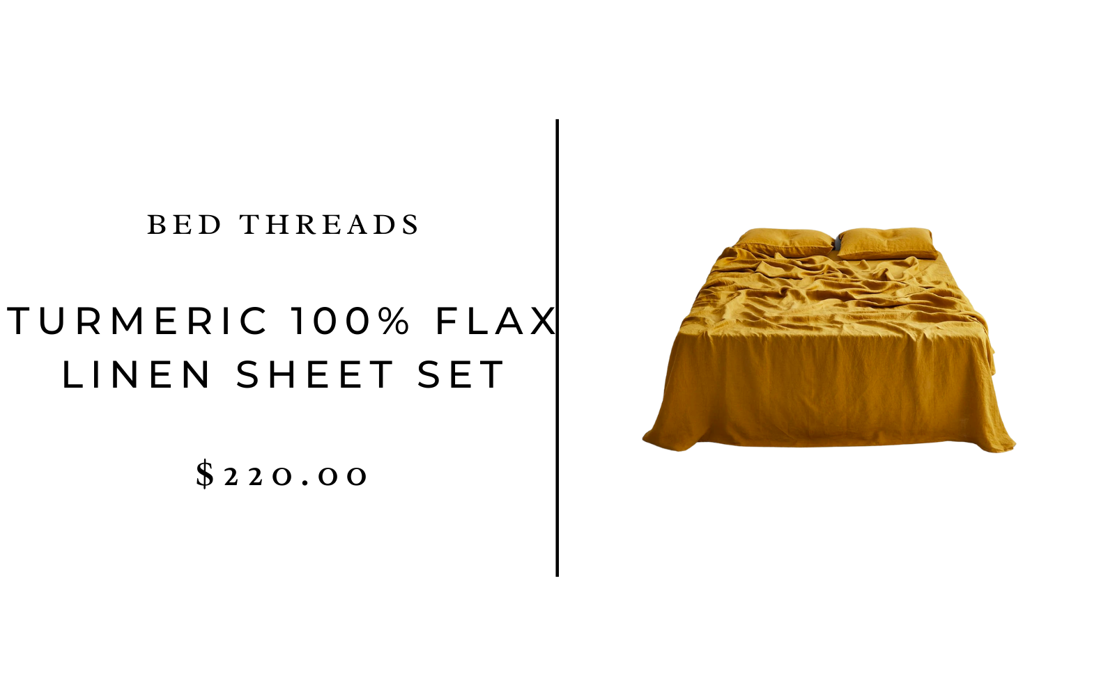 bedthreads turmeric flax linen sheets