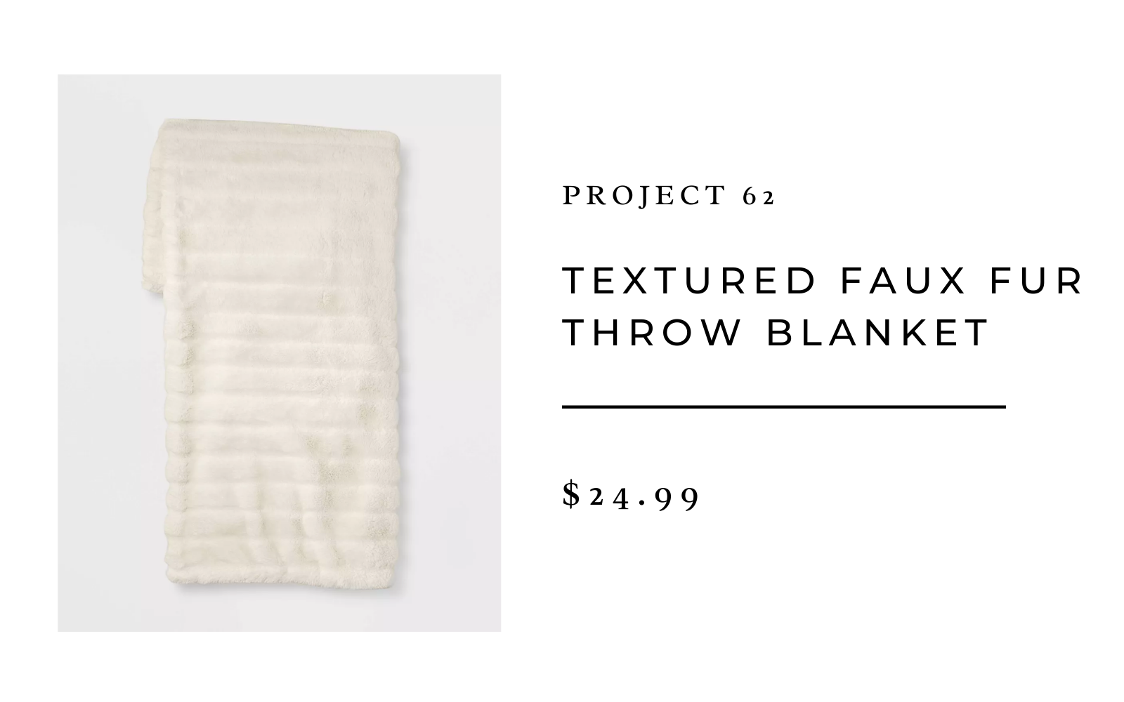 Project 62™ Textured Faux Fur Throw Blanket