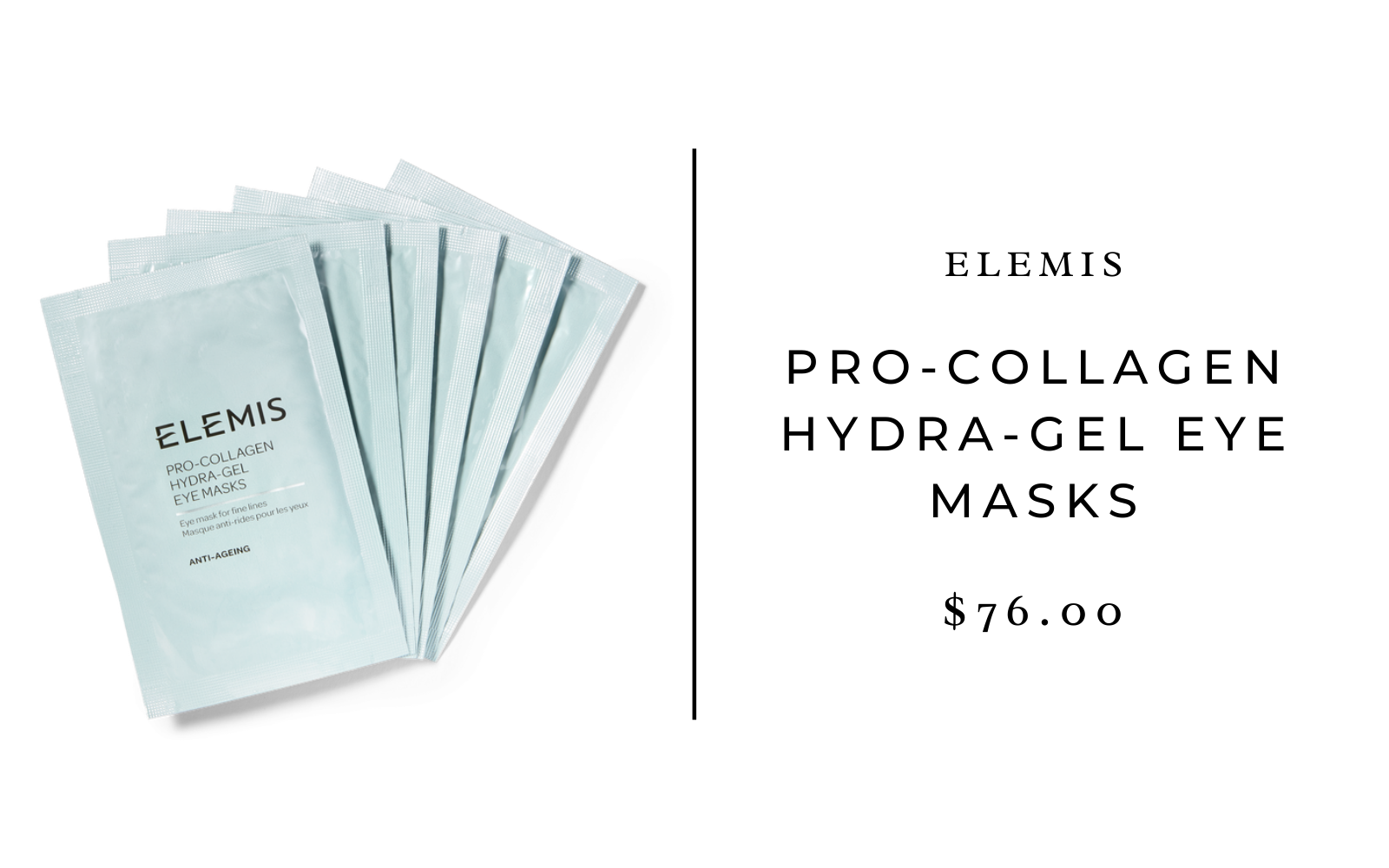 elemis pro-collagen hydra gel masks