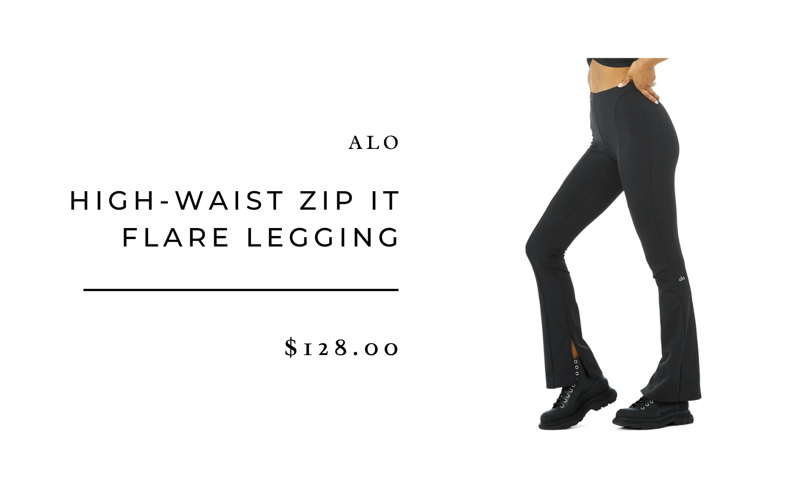 Alo High Waist Zip-It Flare Legging