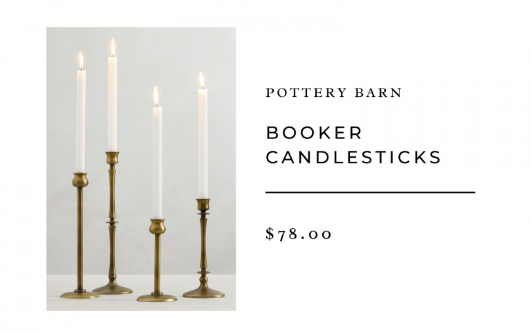 pottery barn booker candlesticks