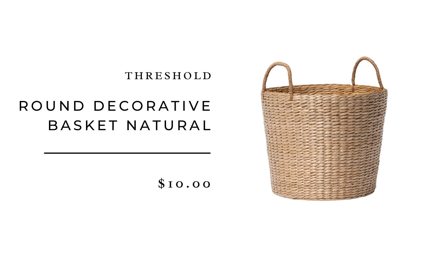 threshold round woven natural basket