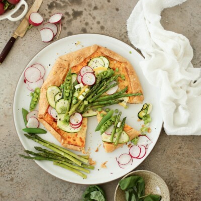 ricotta and cheddar summer vegetable tart