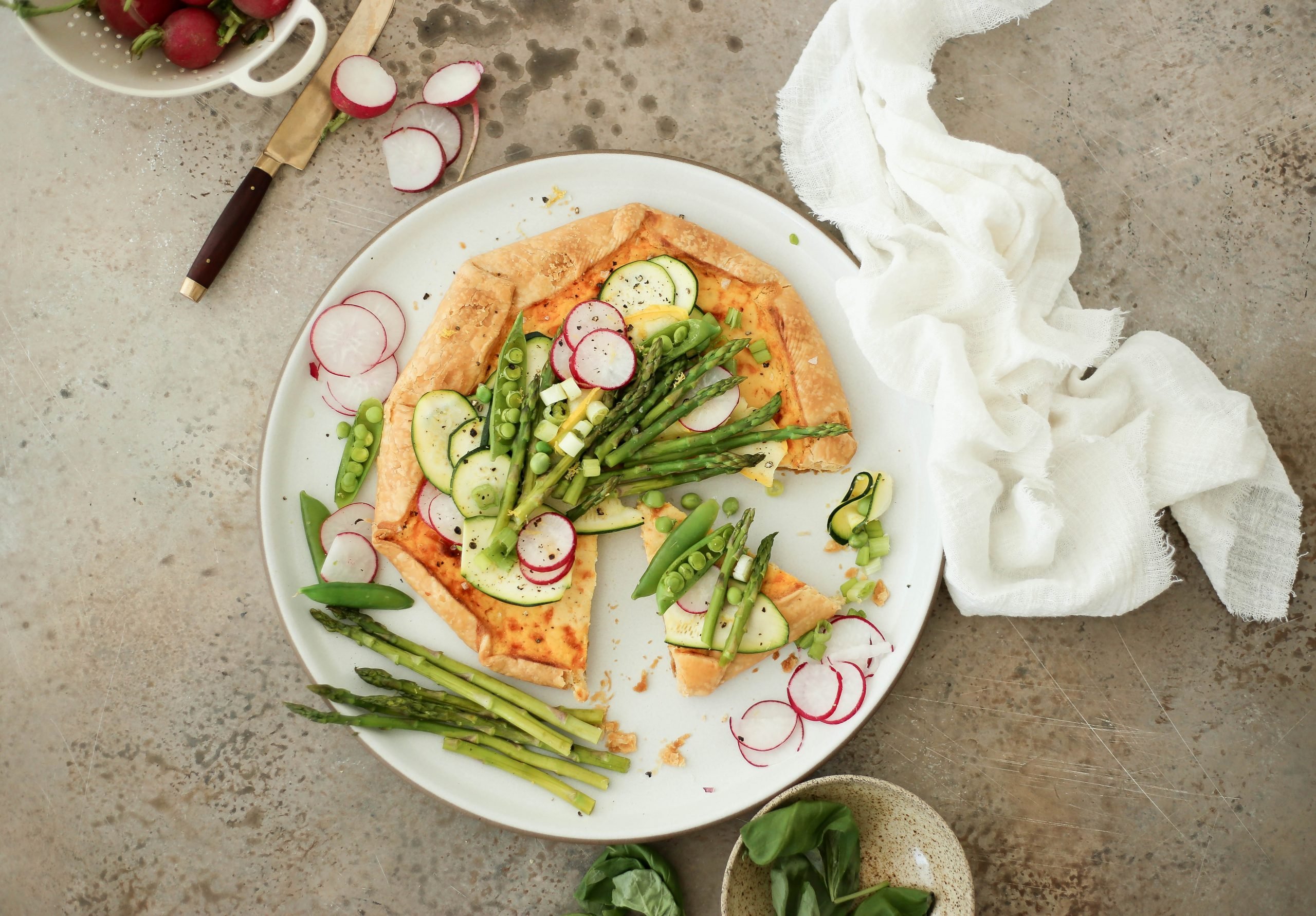 Ricotta and Cheddar Vegetable Tart