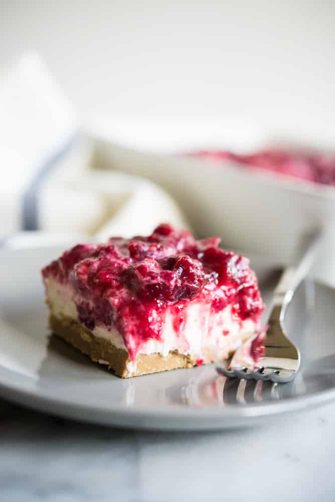 no bake cranberry cheesecake bars