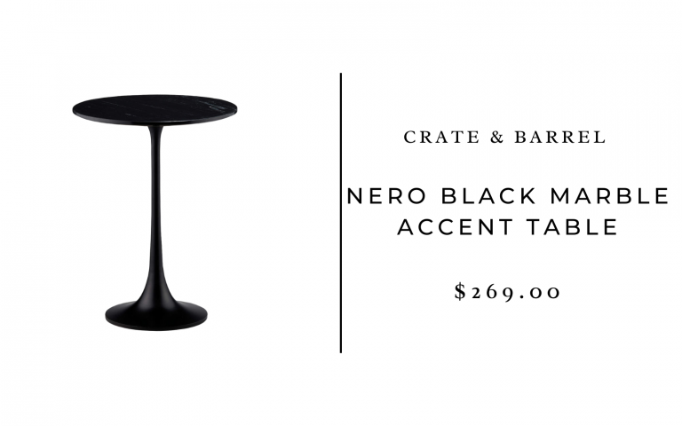 caisse et baril table d'appoint en marbre noir nero