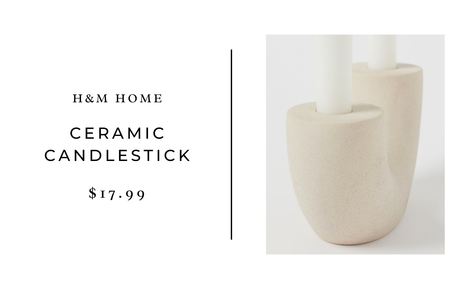 H&M Home Ceramic Candlestick