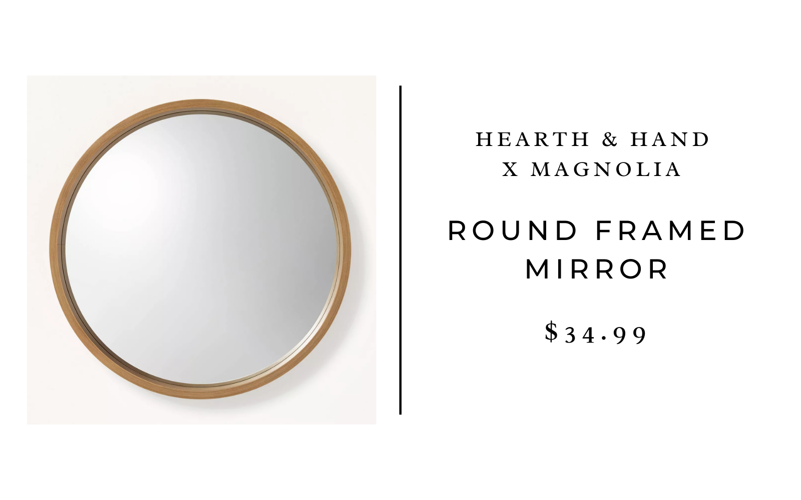 Hearth & Hand™ with Magnolia Round Framed Mirror 