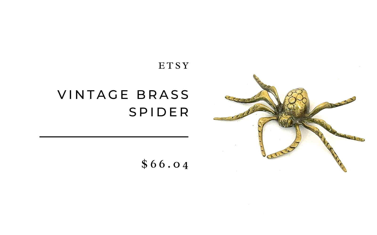 vintage brass spider
