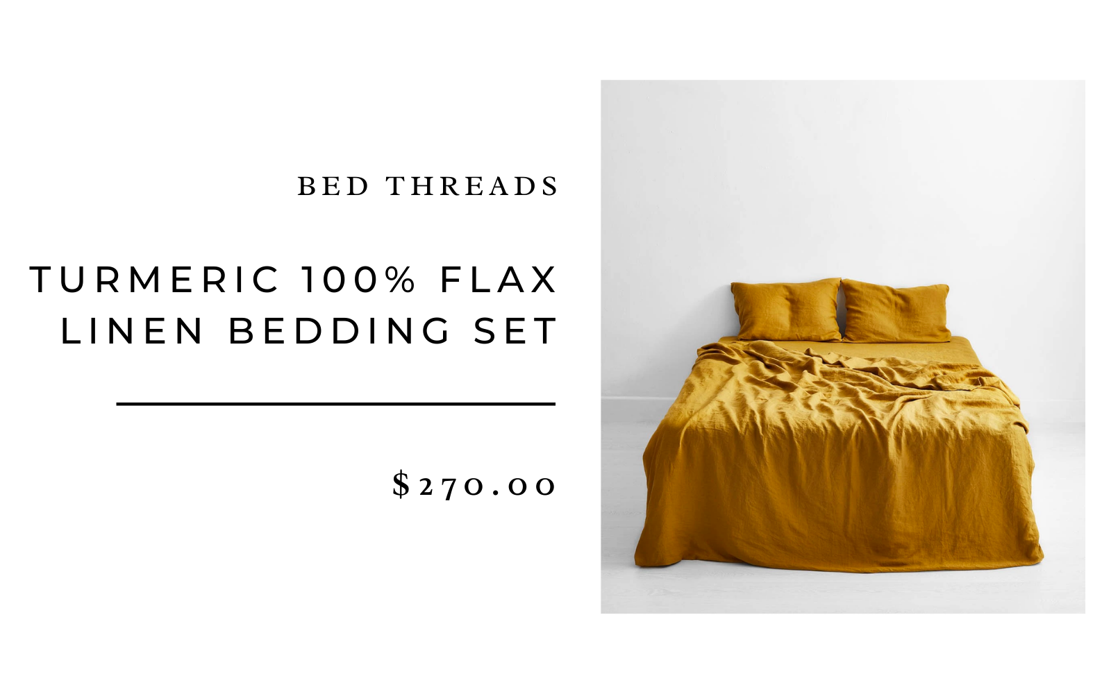 Bed Threads Turmeric Duvet Cover and Sheet Set