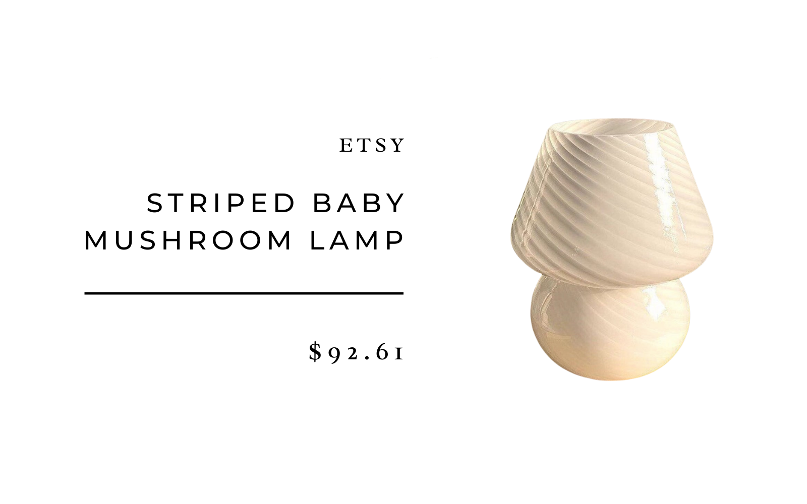 etsy murano style mushroom lamp