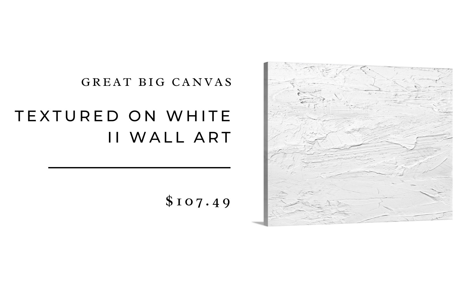 great big canvas white wall art