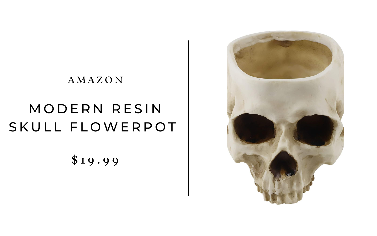 resin skull shaped flower pot