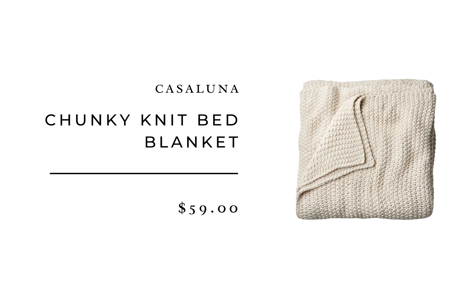 casaluna chunky knit blanket