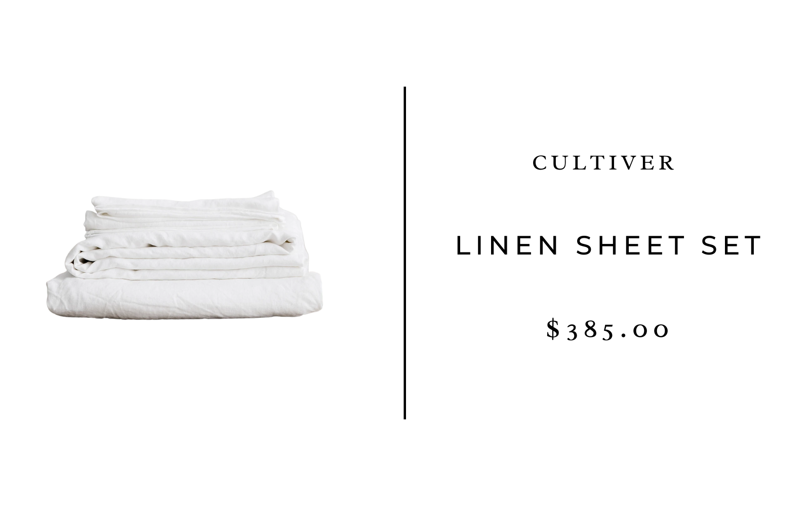 cultiver linen sheet set