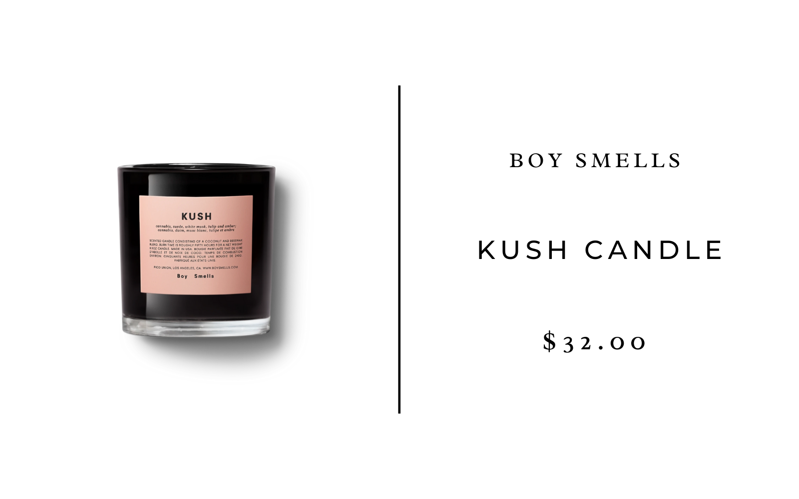 boysmells kush candle