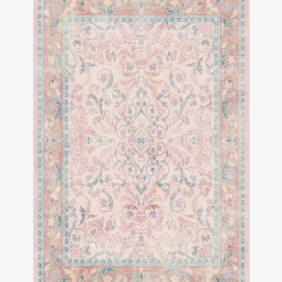 Bridgerton Fit For A Queen Soft Rose Tufted Rug