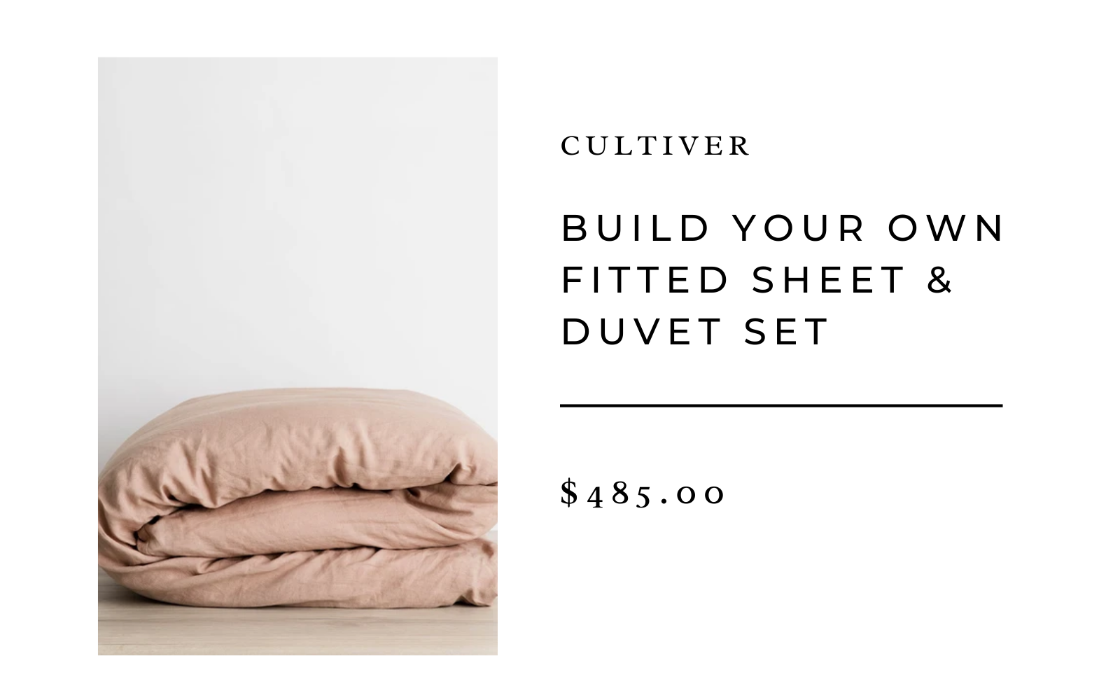 Cultiver Build Your Own Fitted Sheet & Duvet Set