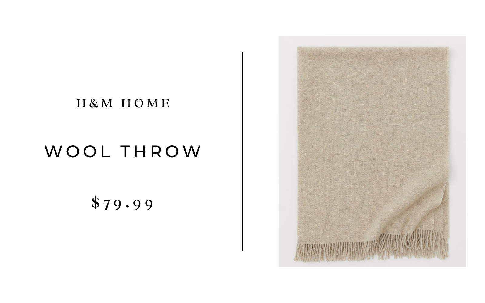 H&M Home Throw With Fringe