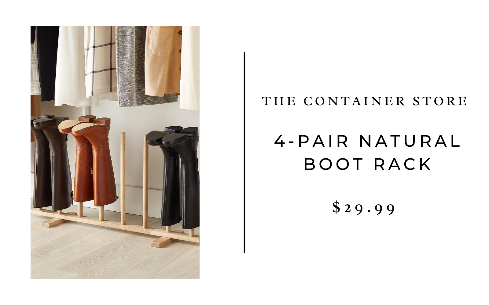 Natural Boot Rack  The Container Store